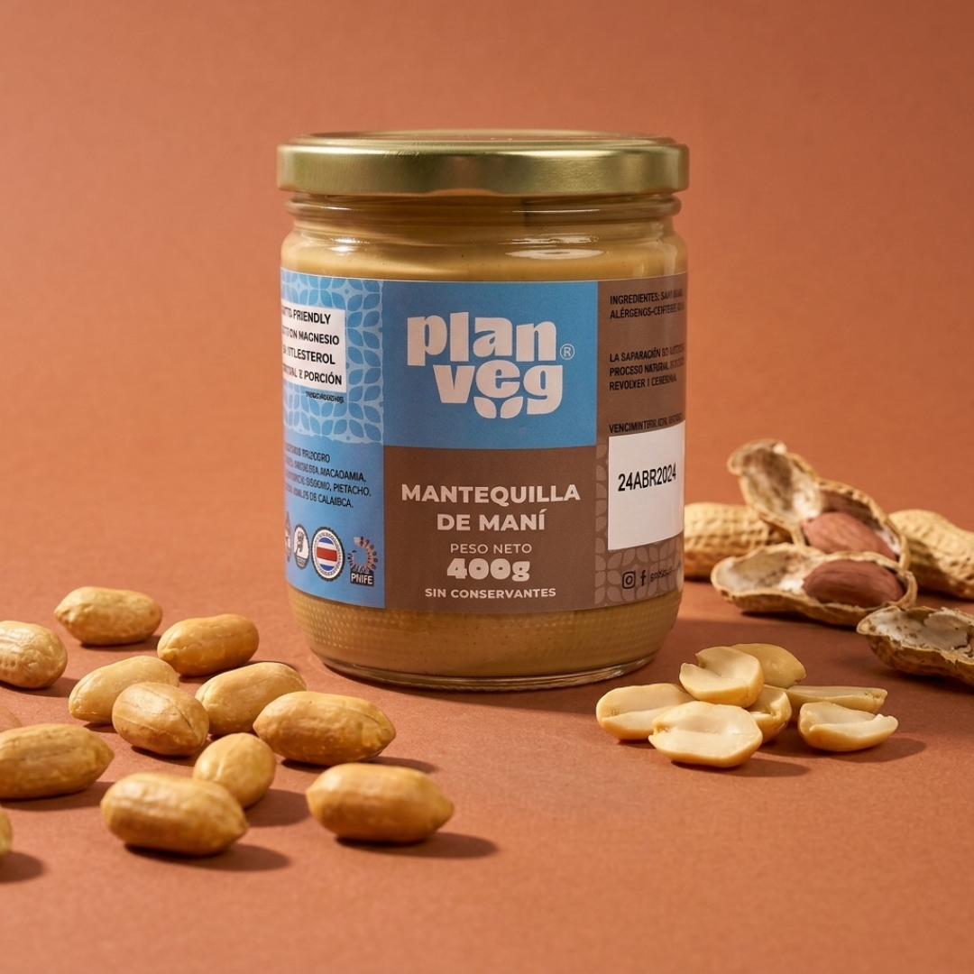 Mantequilla de nueces y snacks veganos naturales Plan Veg